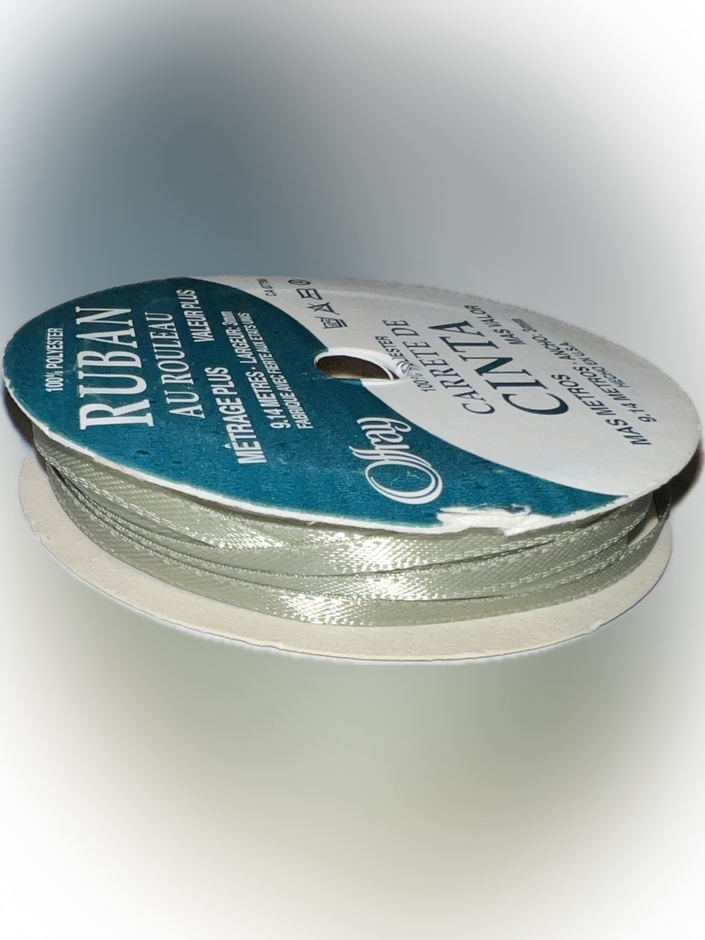 🔴Vintage Decorative Sage Satin Ribbon 3 mm Trim 6+ Yards Art Craft Wrapping